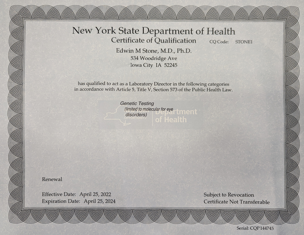 New York State Certificate 2022 - 2024